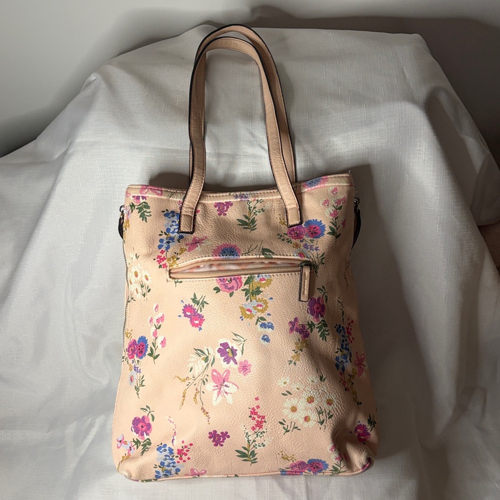 Candies Pink Floral Tote Bag GUC - Picture 3 of 8